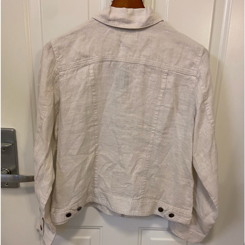 100% Washable Linen Jean Jacket - Picture 3 of 12